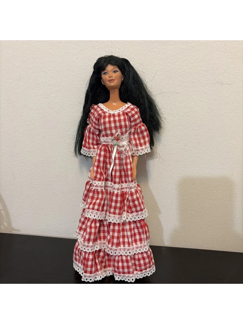 Vtg 1989 Barbie Doll Beach Blast Miko #3244 In Red Checkered Dress